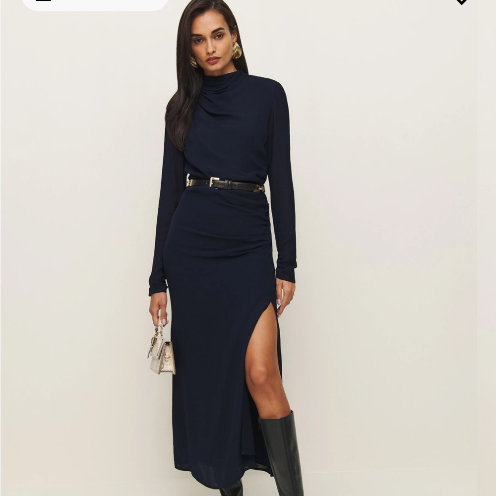 Reformation Tilda Dress Blue - Size 4